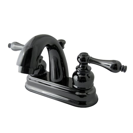 Kingston Brass NB5610AL 4" Centerset Bathroom Faucet, Black Stainless Steel NB5610AL